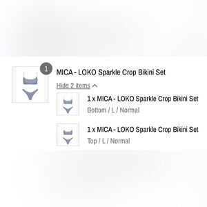 Triangl Swimwear MICA-LOKO Sparkle Crop Bikini Set - Blue